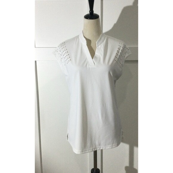 Soothfeel T-Shirt Women’s Size M Color White Pullover V-Neck Sports Sleeveless - Picture 3 of 8
